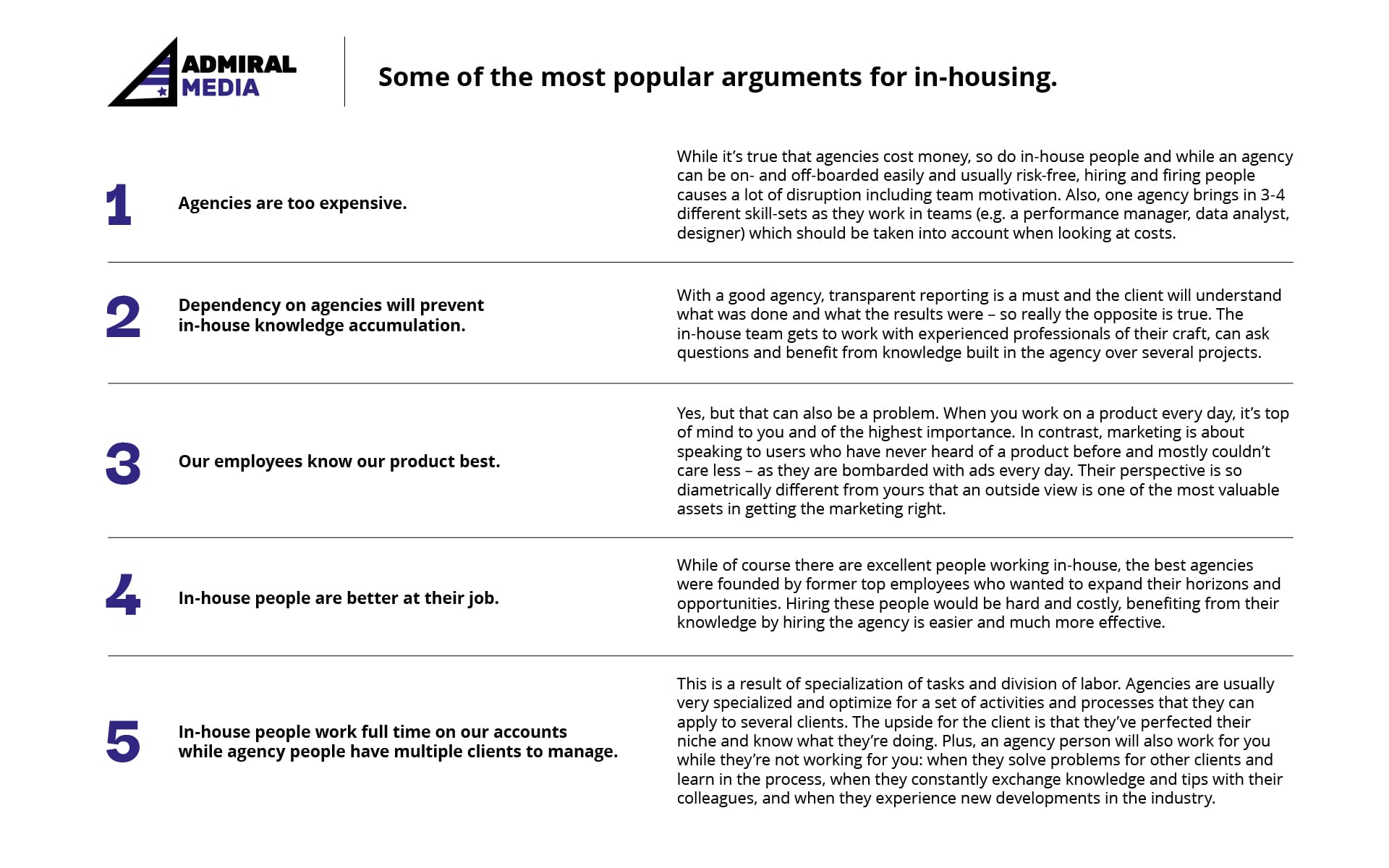 In-housing or outsourcing