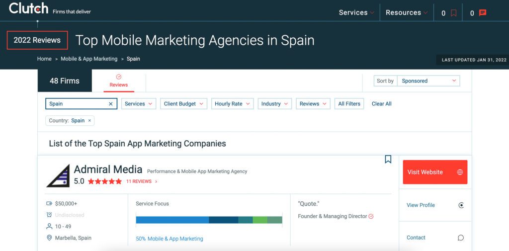 Admiral Media As Spain’s Top Mobile App Marketing Agency
