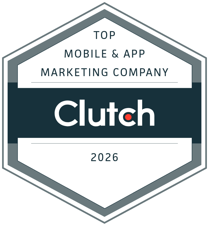 Top Clutch Mobile and App Marketing Company 2026 badge
