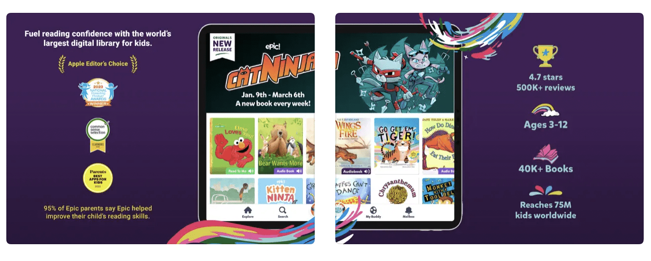 3. Epic - Kids' Books & Reading screenshots