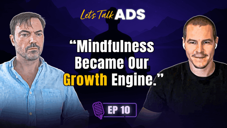 Let's Talk Ads episode 10 cover, Danil Ovechkin on mindfulness app marketing